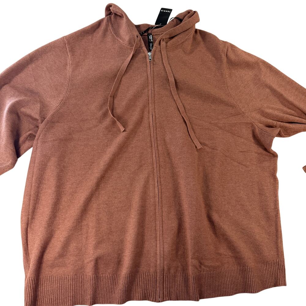 Torrid Women's Plus Size Zip Up Lounge Crop Knit Hoodie - Size 5X - NWT